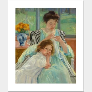 Young Mother Sewing by Mary Cassatt Posters and Art